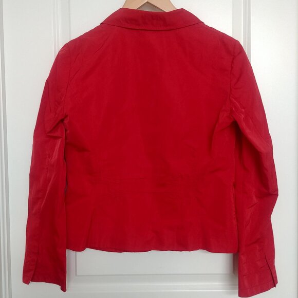 Lida Baday red silk blend lightweight jacket gold buttons 12 - Picture 3 of 16
